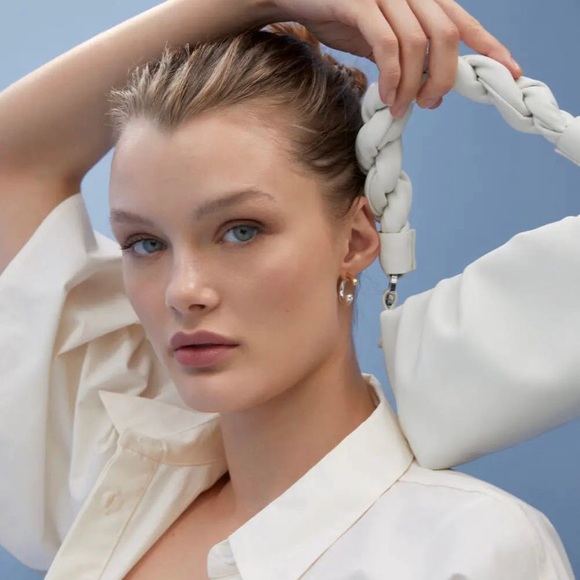 Mango Plaited Strap Cross Body Bag, White - Picture 6 of 8